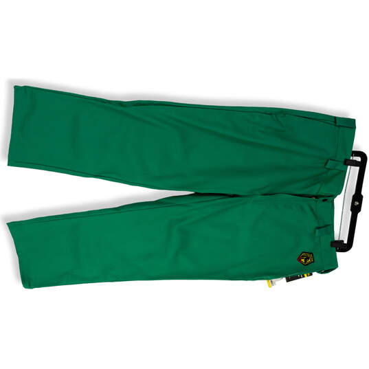 NWT Mens Green Flat Front Pockets Straight Leg Carpenter Pants Size 42X32 image number 1