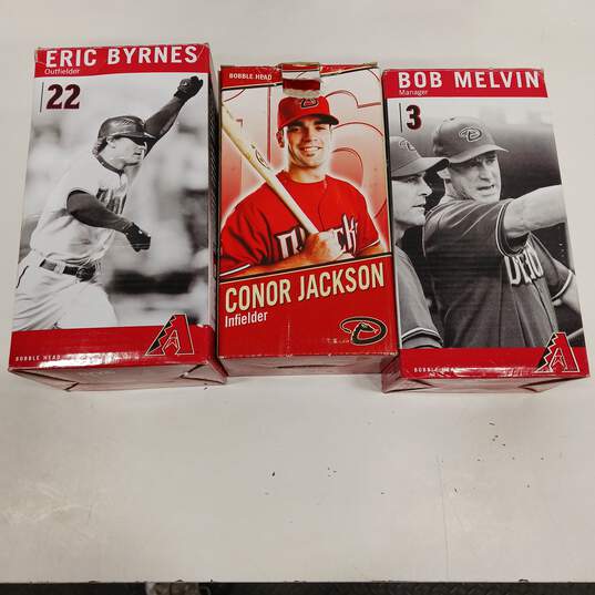 Bundle Of Assorted Diamondback Baseball Bobble Heads & Gnomes In Box image number 3