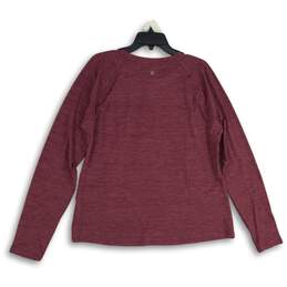 NWT Womens Pomegranate Space Dye Long Sleeve Crew Neck Activewear T-Shirt Sz XL alternative image