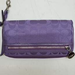 Purple Coach Folding Clutch Wallet alternative image