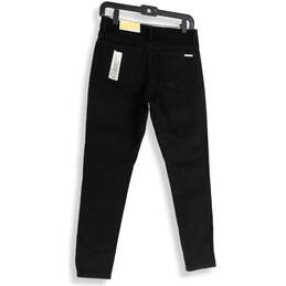 NWT Womens Black Pockets Dark Wash Regular Fit Skinny Leg Jeans Size 6P alternative image
