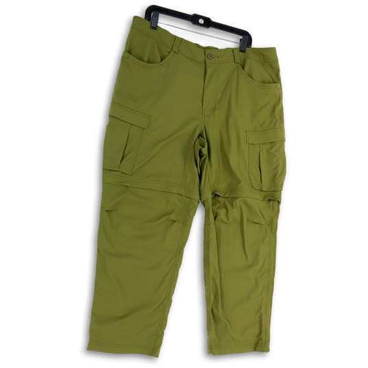 Mens Green Cargo Pocket Zip-Off Convertible Hiking Pants Size 42x30 image number 1
