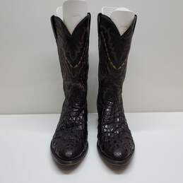 Dan Post Size 9 Birmingham Caiman Leather Western Cowboy Boots Mens 2386 Brown alternative image
