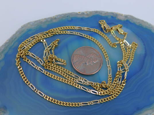 18K Yellow Gold Figaro Chain Necklace 13.9g image number 7
