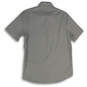 NWT Mens White Black Printed Short Sleeve Button-Up Shirt Size Medium image number 2