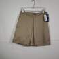 NWT Womens Regular Fit Side Zip Stretch Flat Front Mini Skirt Size 11 image number 1