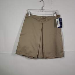 NWT Womens Regular Fit Side Zip Stretch Flat Front Mini Skirt Size 11