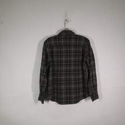 Mens Cotton Plaid Collared Long Sleeve Chest Pockets Button-Up Shirt Size M alternative image