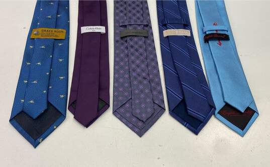 Designer Assorted Bundle Set Of 5 Multi Neckties Ties image number 3