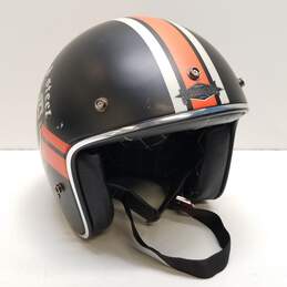 Street & Steel DOT Approved Half Helmet Small Black Orange Size S