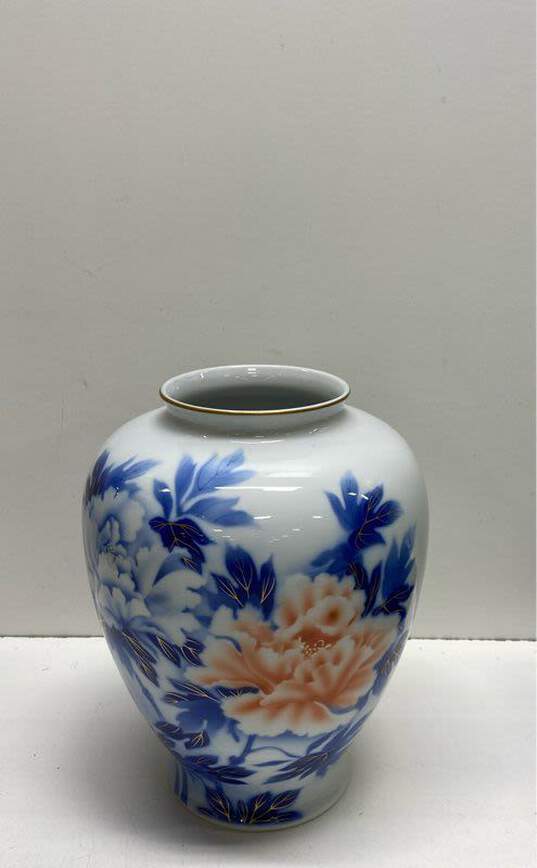 Fukagawa Art Vase Japanese Porcelain 10 inch Tall Vintage Oriental Vase image number 4