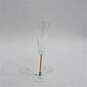 Oleg Cassini Crystal Golden Diamond Toast Flutes Glasses IOB image number 3