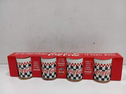 1996 Set of Ceramic Coca-Cola 16 oz Mugs image number 1