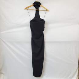 Zara Strapless Halter Black Maxi Dress Size XS w/Integrated Bra