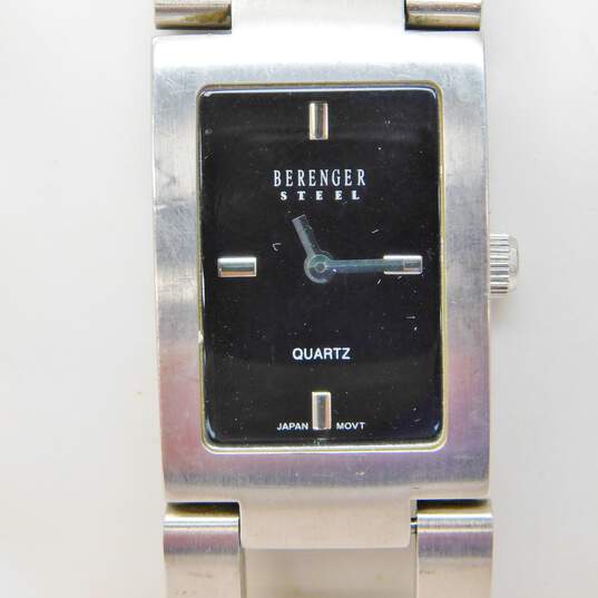 VNTG Men's Berenger Stainless Steel Black Dial Analog Watch image number 5