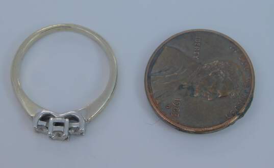 14K White Gold 0.22 CTTW Diamond Platinum Head Engagement Ring 2.5g image number 5
