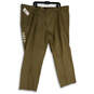 NWT Mens Brown Pleated Signature Straight Leg Khaki Pants Size 50x30 image number 3
