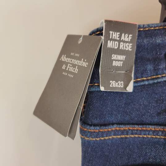 Abercrombie & Fitch Women Blue Jeans 2R NWT image number 3