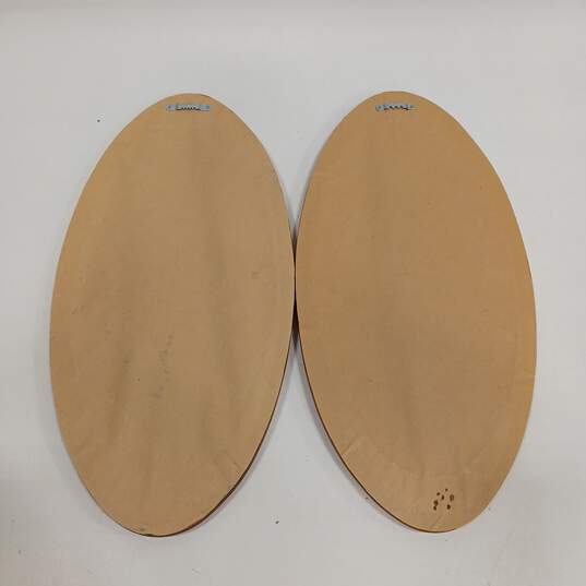Pair Of Vintage Oval Frosted Glass Mirrors image number 5