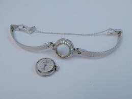 Vintage Ladies Bulova 14K White Gold Case Gold Filled Band 17 Jewels Watch 10.5g alternative image