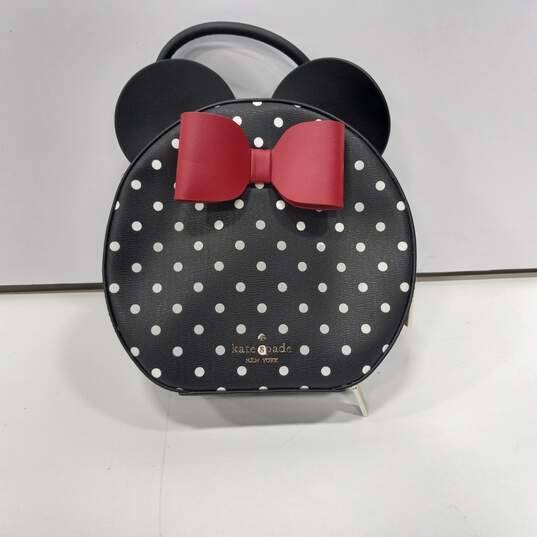 Kate Spade New York Disney Black Polka Dot Micky Mouse Purse In Pink Bag image number 1
