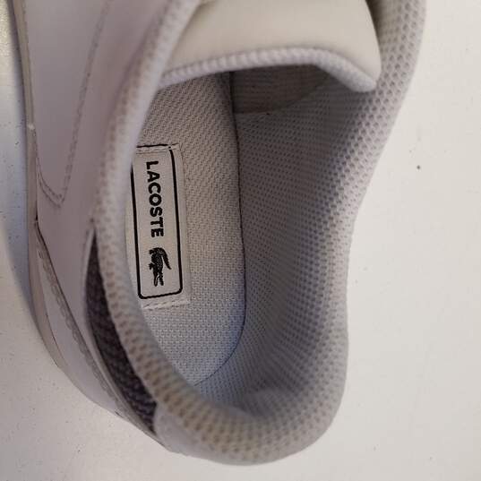 Buy the Lacoste Nistos White Leather Casual Shoes Men's Size 7 ...