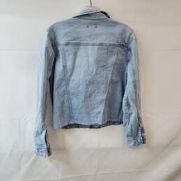 Size Small Light Blue Front Button Up Jean Jacket - Tags Attached alternative image