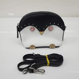 Kate Spade New York Frosty Penguin Crossbody Leather Bag AUTHENTICATED