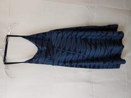 Patagonia Halter Neck Dress Navy Blue Leaf Print Size M