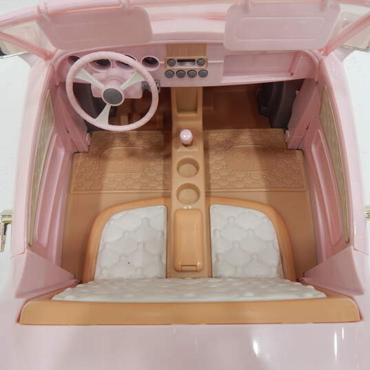 Our Generation In The Driver Seat Cruiser Retro Pink Convertible Doll Car w/ Real Radio image number 6