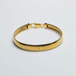 Veronese Collection Gold Over Sterling Omega Chain 6" Bracelet In Box 12.4g alternative image