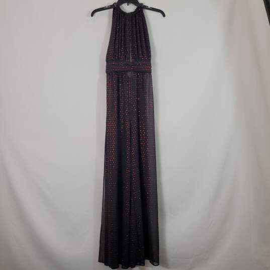 Dundas Women Black Red Jeweled Jumpsuit S NWT image number 1