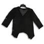 NWT Nina Leonard Womens Black Lace 3/4 Sleeve Button Front Cardigan Sweater Sz S image number 2