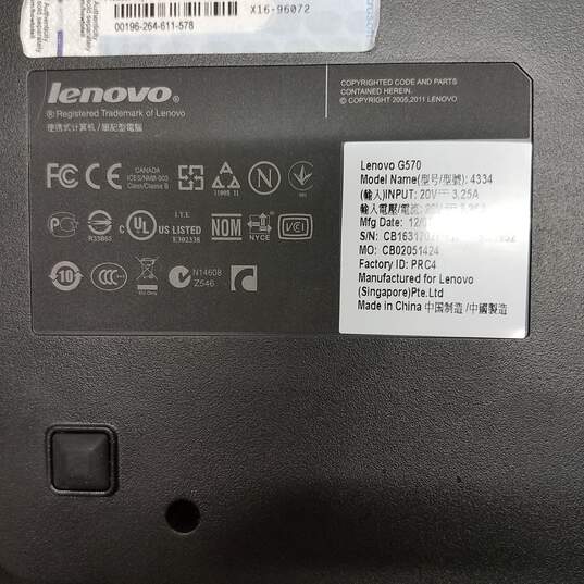 Lenovo G570 15in Laptop Intel i5-2450M CPU 8GB RAM NO HDD image number 7