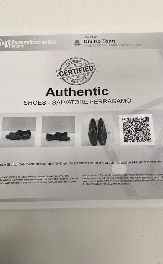 Salvatore Ferragamo Black Loafer Casual Shoe Men 8.5 image number 10