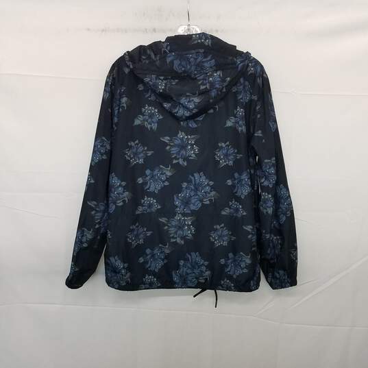 Coach Blue Floral Print Zip Up Lightweight Jacket Size S image number 2