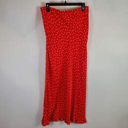 Maeve Women Red Polka Dot Skirt SZ L NWT