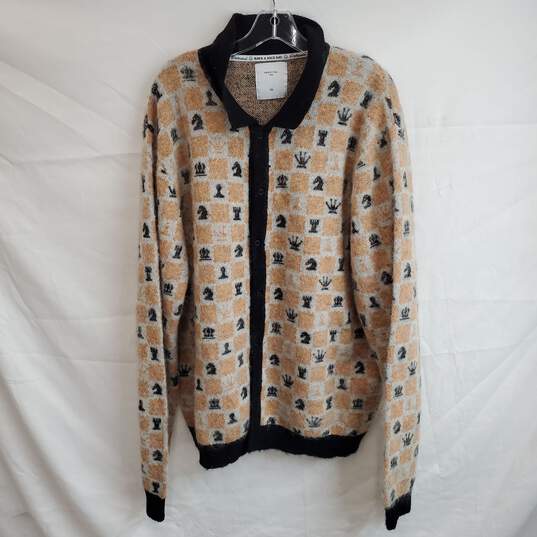Percival Full Snap Button Long Sleeve Gambit Knit Cardigan Sweater Size 2XL image number 1