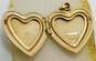14K Yellow Gold Etched Flower & Leaves Heart Locket Pendant 4.7g image number 3