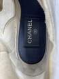 Chanel Gray Sneaker Casual Shoe Women 5.5 image number 5