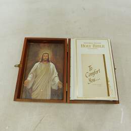1976 Memorial Edition Holy Bible Illustrated Catholic Edition Wooden Box