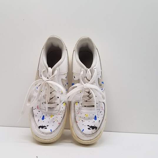 Nike Air Force 1 Low LV8 3 White Paint Splatter (GS) Casual Shoes Size 5.5Y Women's Size 7 image number 6