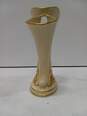 Vintage Creamy White Ivory Hull Pottery Double Cornucopia Vase w/Gold Trim image number 2