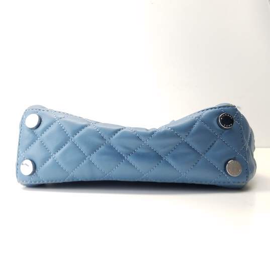Michael Kors Blue Quilted Leather Small Shoulder Satchel Bag image number 7