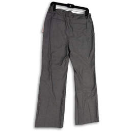 NWT Womens Gray Pockets Flat Front Straight Leg Dress Pants Size 8 Petites alternative image
