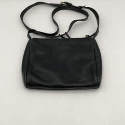 Womens Cobble Hill Cayli Black Leather Adjustable Strap Zip Crossbody Bag alternative image