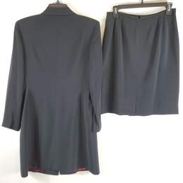 Kasper Petite Women Black Skirt Suit Sz 6P alternative image
