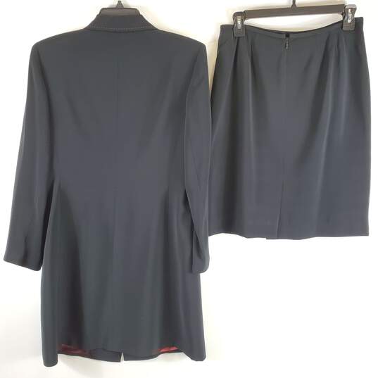Kasper Petite Women Black Skirt Suit Sz 6P image number 2