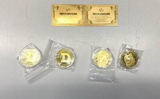 Assorted Crypto Replica Novelty Coins Bitcoin Doge IOB image number 3