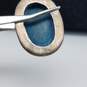 Sterling Silver Turquoise Chalcedony Oval Pendant 29.6g image number 5